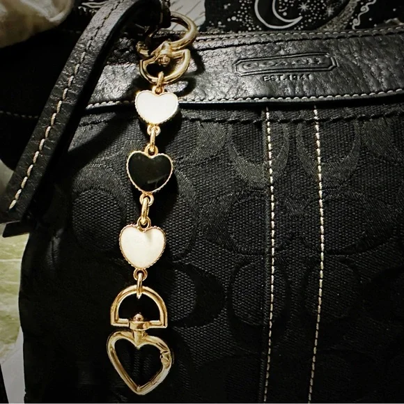 Vintage Y2K Coach Black and Gold Shoulder Bag crossbody purse 2006 - Picture 9 of 17